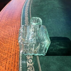 Antique Vintage Victorian Glass Inkwell